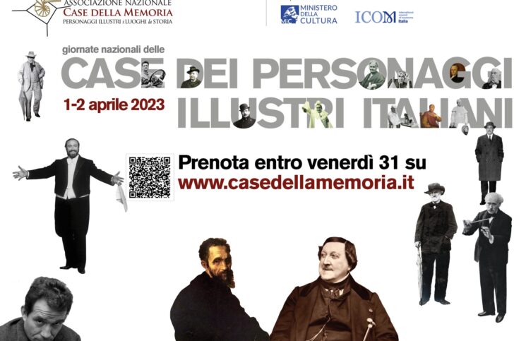 volantino evento Case Italiani illustri